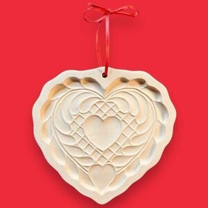Vintage Brown Bag Cookie Art 1988 Heart Valentine Craft Cookie Mold Collectible